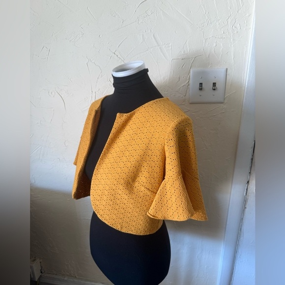Perceptions Women's Cropped Yellow Cardigan - Picture 2 of 5